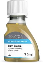 Winsor & Newton Watercolor Medium, Art Masking Fluid, 75ml (2.5oz) bottle,Yellow